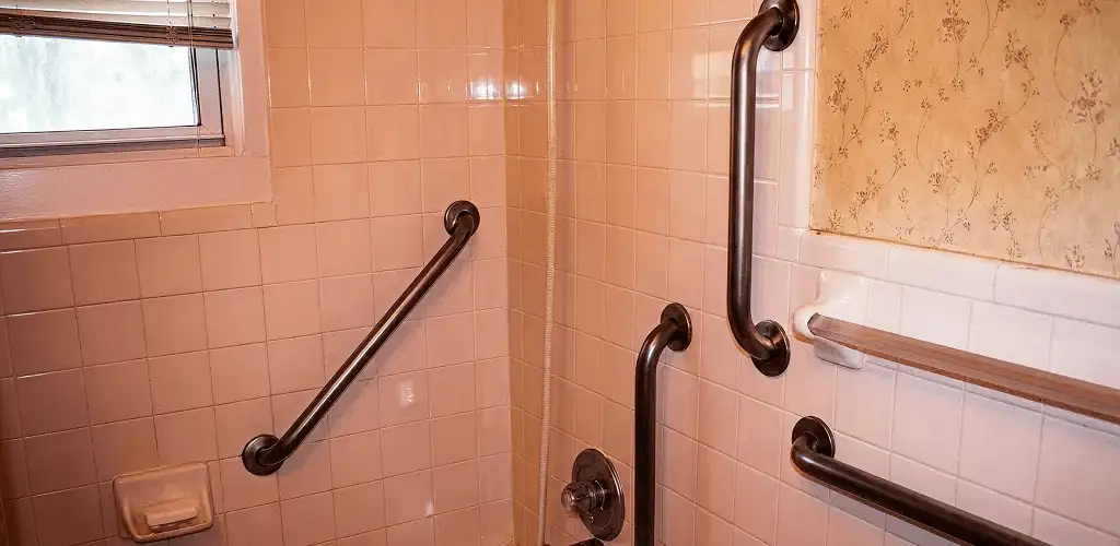 Shower grab bar installation for bathroom safety and accessibility in Mesa, AZ