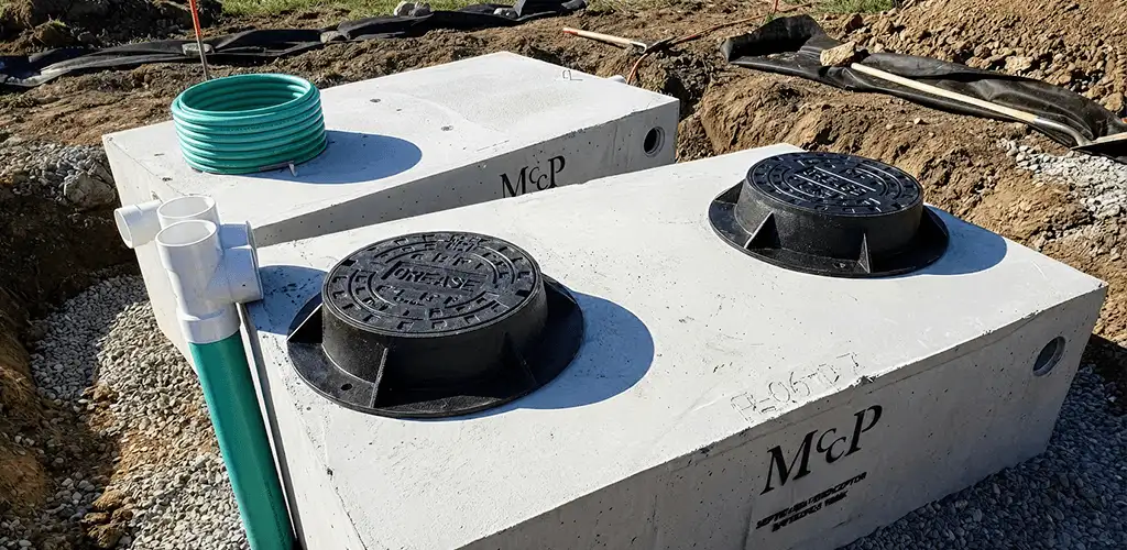 Grease trap installation unit set in place for drainage protection in Mesa, AZ